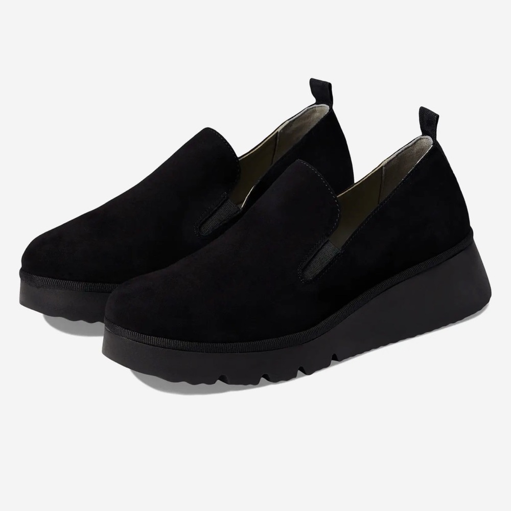 Fly London Black Suede Loafers